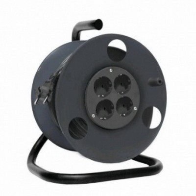 Удлинитель на катушке силовой народный 4 гнезда ПВС 1300 Вт б/з, 30м, 0502