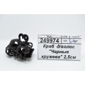Краб  для волос &quotЧерные кружева&quot 2,5см два сердца 2975891