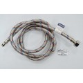 Подводка для смесителя сталь 1/2&quot*М10*150см короткий штуцер СТМ *100