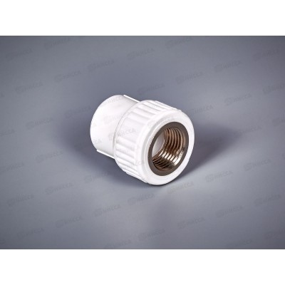 Муфта PP-R комбинированная внутренняя резьба DN20*1/2" полипропиленовая/гайка СТМ Пласт *30/390