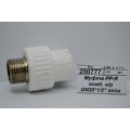 Муфта PP-R комбинированная наружная/резьба DN20*1/2" полипропиленовый/штуцер СТМ Пластмассовый *20/240