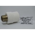 Муфта PP-R комбинированная наружная/резьба DN25*1/2&quot полипропиленовый/штуцер СТМ Пластмассовый *20/180