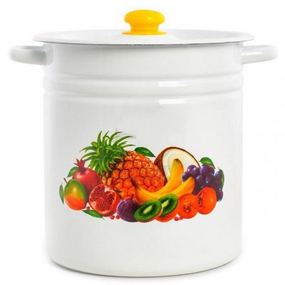 Кастрюля 12,0л цилиндрическая  декором С1624.3 *2