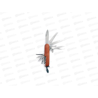 Мультитул Следопыт 11предметов , деревянная ручка, MT-12 *240