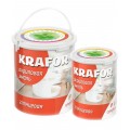 до 01,20 Эмаль акриловая глянцевая супербелая для наружных и внуренних работ Krafor 1кг