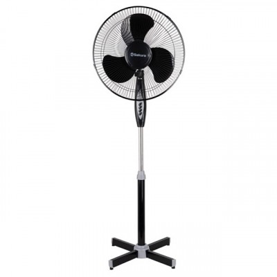 Вентилятор напольный SA-16BK черно-серый ПДУ таймер