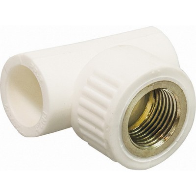 Тройник PP-R комбинированный, внутренняя резьба DN20*3/4&quot СТМ Пластмассовый *10
