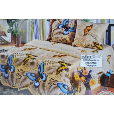 Комплект постельного белья Семейный бязь набивная, плотность 125 Эйфория