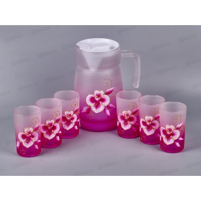 Кувшин 1400мл с крышкой + 6 стаканов 150мл, AL-2532 *8