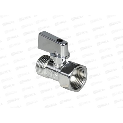 Кран шаровый мини для воды 1/2" гайка/штуцер, флажок, хром, СТМ *20 Кран шаровый мини для воды 1/2" гайка/штуцер, флажок, хром, СТМ *20