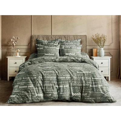 Комплект постельного белья  2,0спальный с европростынёй Бязь 120гр. НН Письма 7420-1 70*70 2ш