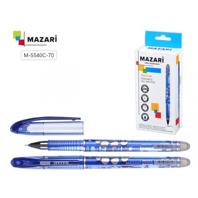 Ручка пишет-стирает MAZARI Prestige синяя, игла 0.5, M-5540С-70 *24