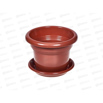 Горшок для растений  0,7л с поддоном  Пластик *25