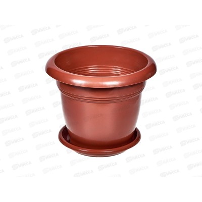 Горшок для растений  1,0л с поддоном  Пластик *25