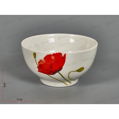 Пиала фарфор 584 250см3 Алый мак 5С0041 *20