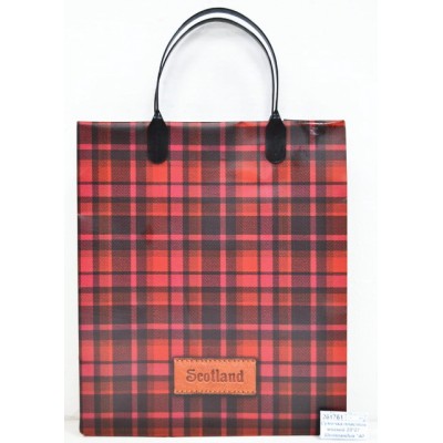Сумочка пластиковая мягкий 23*27 Шотландия *40