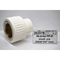 Муфта PP-R комбинированная. внутренняя/резьба DN20*3/4&quot полипропиленовая/гайка СТМ Пластмассовыя *20