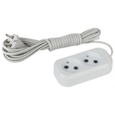 Удлинитель ЭРА UX(6)-2-3m без заземления, ПВС, 3м 2 гнезда 1300Вт *20 Удлинитель ЭРА UX(6)-2-3m без заземления, ПВС, 3м 2 гнезда 1300Вт *20