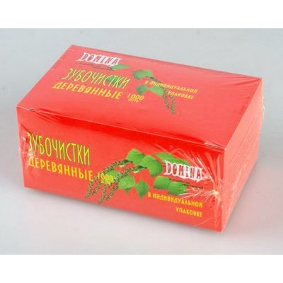 Зубочистки в индивидуальной упаковке 1000шт/30/50 DOMINA   Р