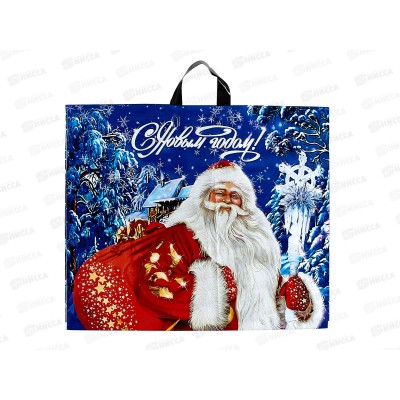 Пакет сумка Новый Год 60*50  Новогодний визит *25/250