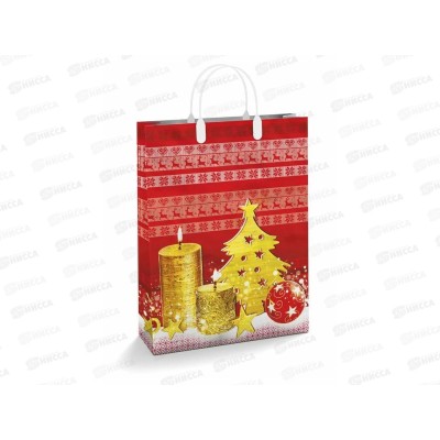 Сумочка пластиковая мягкий Новый год 30*40 Сезон подарков *40