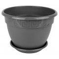 Горшок для цветов АНТИК 2,6л с поддоном Антрацит *32 Горшок для цветов АНТИК 2,6л с поддоном Антрацит *32