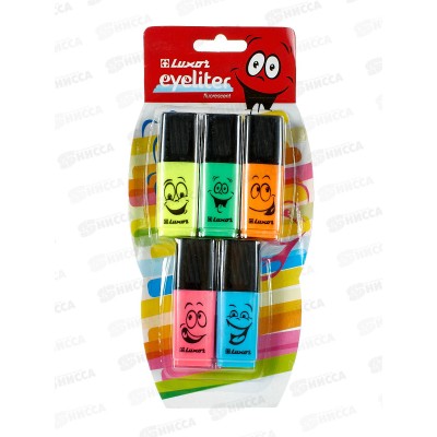 Маркеры LUXOR Eyeliter  текстовые , 5 цветов, 4030/5 BC*12