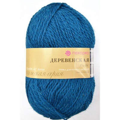 Пряжа Деревенская морская волна шерсть100% 100гр 250м 14 Пряжа Деревенская морская волна шерсть100% 100гр 250м 14