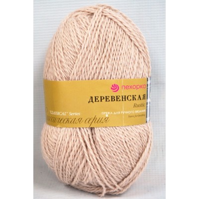 Пряжа Деревенская жемчуг шерсть100% 100гр 250м 181 Пряжа Деревенская жемчуг шерсть100% 100гр 250м 181