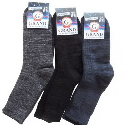 Носки мужские МТ-205 GRAND LINE шерсть/ангора асфальт размер-25