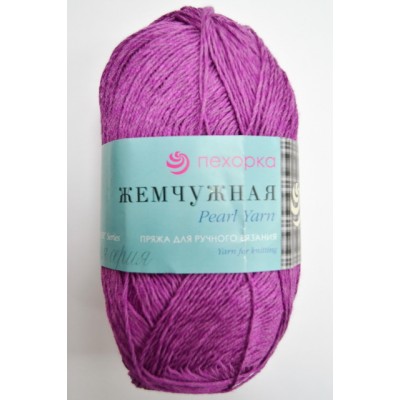Пряжа Жемчужная фиалка хлопок50% вискоза50% 100гр 425м 179 Пряжа Жемчужная фиалка хлопок50% вискоза50% 100гр 425м 179