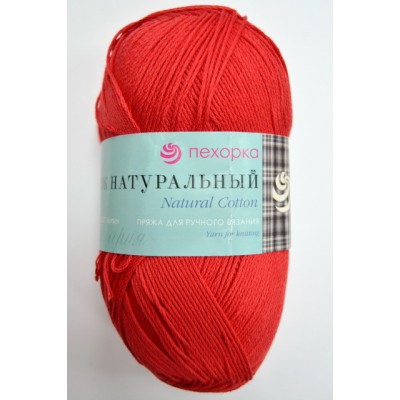 Пряжа Хлопок красный хлопок100% 100гр 425м 06 Пряжа Хлопок красный хлопок100% 100гр 425м 06