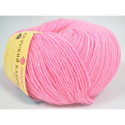 Пряжа Детский каприз яр-розовый мериносовая шерсть50% фибра50% 50гр 225м 11 Пряжа Детский каприз яр-розовый мериносовая шерсть50% фибра50% 50гр 225м 11