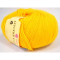 Пряжа Детский каприз теплый желток мериносовая шерсть50% фибра50% 50гр 125м 12 Пряжа Детский каприз теплый желток мериносовая шерсть50% фибра50% 50гр 125м 12