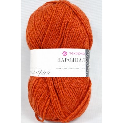 Пряжа Народная светлый терракот шерсть30% акрил объемный70% 100гр 220м 30 Пряжа Народная светлый терракот шерсть30% акрил объемный70% 100гр 220м 30
