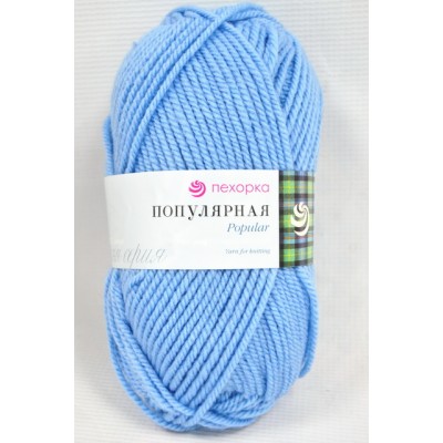 Пряжа Популярная голубой шерсть50% акрил объемный50% 100гр 133м 05 Пряжа Популярная голубой шерсть50% акрил объемный50% 100гр 133м 05