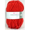 Пряжа Популярная красный шерсть50% акрил объемный50% 100гр 133м 06 Пряжа Популярная красный шерсть50% акрил объемный50% 100гр 133м 06