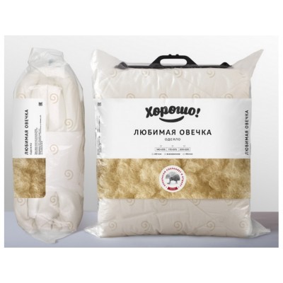 Одеяло Любимая овечка 140*205 Теплое 100% полиэстан ОЛО-15Т18