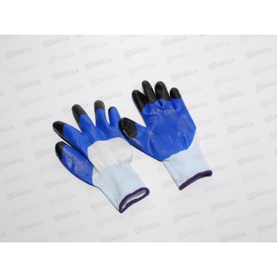 Перчатки нейлоновые №10 сине-черные №30 *12/960 Перчатки нейлоновые №10 сине-черные №30 *12/960