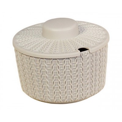 Сахарница 0,45л ВЯЗАНИЕ Белый ротанг М1197 *20 Сахарница 0,45л ВЯЗАНИЕ Белый ротанг М1197 *20