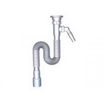 Гофросифон 1 1/2&quot*40/50 с отводом  для  стиральной  машины  F303  *60
