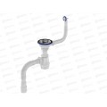 Сифон для мойки 3 1/2&quot х 40 с круглым переливом с гибкой трубой 40х40/50 белый *20