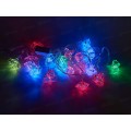 Гирлянда 4м, &quotЦветок&quot, 20 светодиодов разноцветных, черный провод, AL-8610 *50