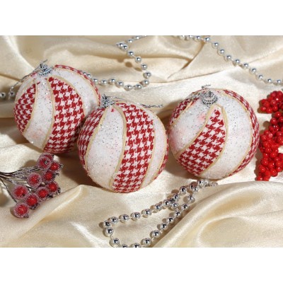 Набор елочных шаров 8см, 3 шт AL-2688 *128 Набор елочных шаров 8см, 3 шт AL-2688 *128