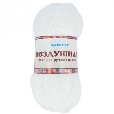Пряжа Воздушная белый меринос25% шерсть25% акрил50% 100гр 370м 205 Пряжа Воздушная белый меринос25% шерсть25% акрил50% 100гр 370м 205