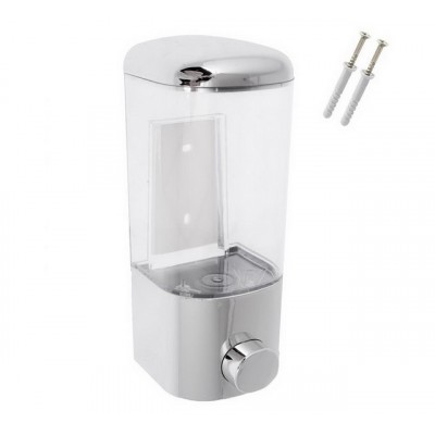 Дозатор для мыла SonWelle 500мл 8,5*20см пластик хром S05-021 г *50