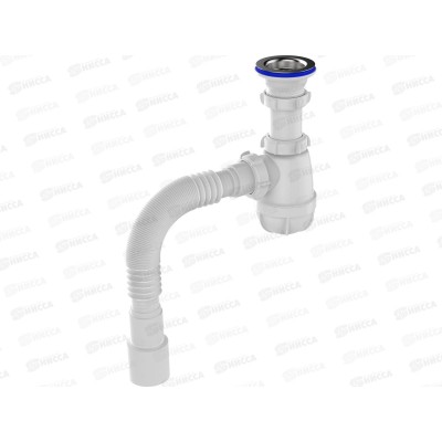 Сифон для кухни 1 1/2" х 40 с гибкой трубой 40х40/50, B0115-30 *30 Сифон для кухни 1 1/2" х 40 с гибкой трубой 40х40/50, B0115-30 *30