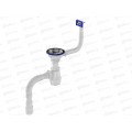 Сифон для мойки 3 1/2&quot х 40 с переливом с гибкой трубой 40х40/50 белый, B0148БЕЛ-20РS *20