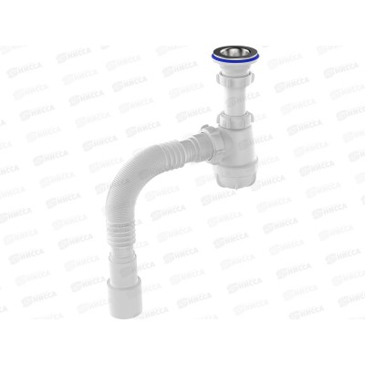 Сифон для умывальника 1 1/4" х 40 с гибкой трубкой 40х40/50, S1015-35 *35 Сифон для умывальника 1 1/4" х 40 с гибкой трубкой 40х40/50, S1015-35 *35