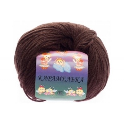 Пряжа Карамелька акрил 100% 50гр 175м шоколад 063 *10 Пряжа Карамелька акрил 100% 50гр 175м шоколад 063 *10